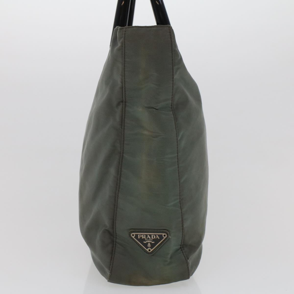 Prada Hand Bag Nylon Gray