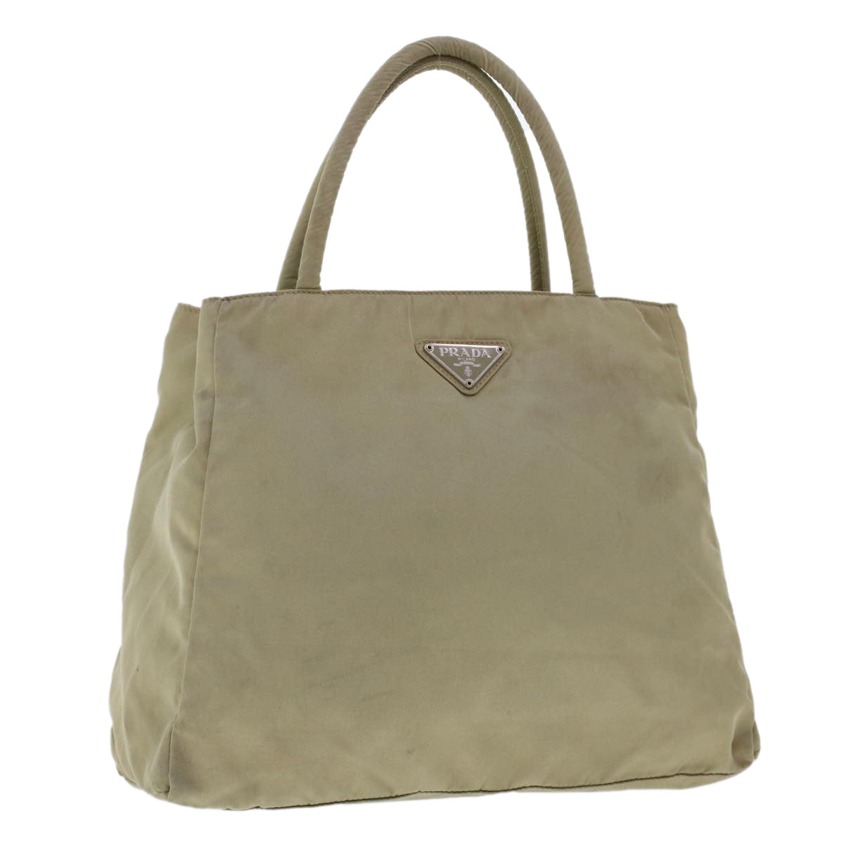 Prada Hand Bag Nylon Khaki