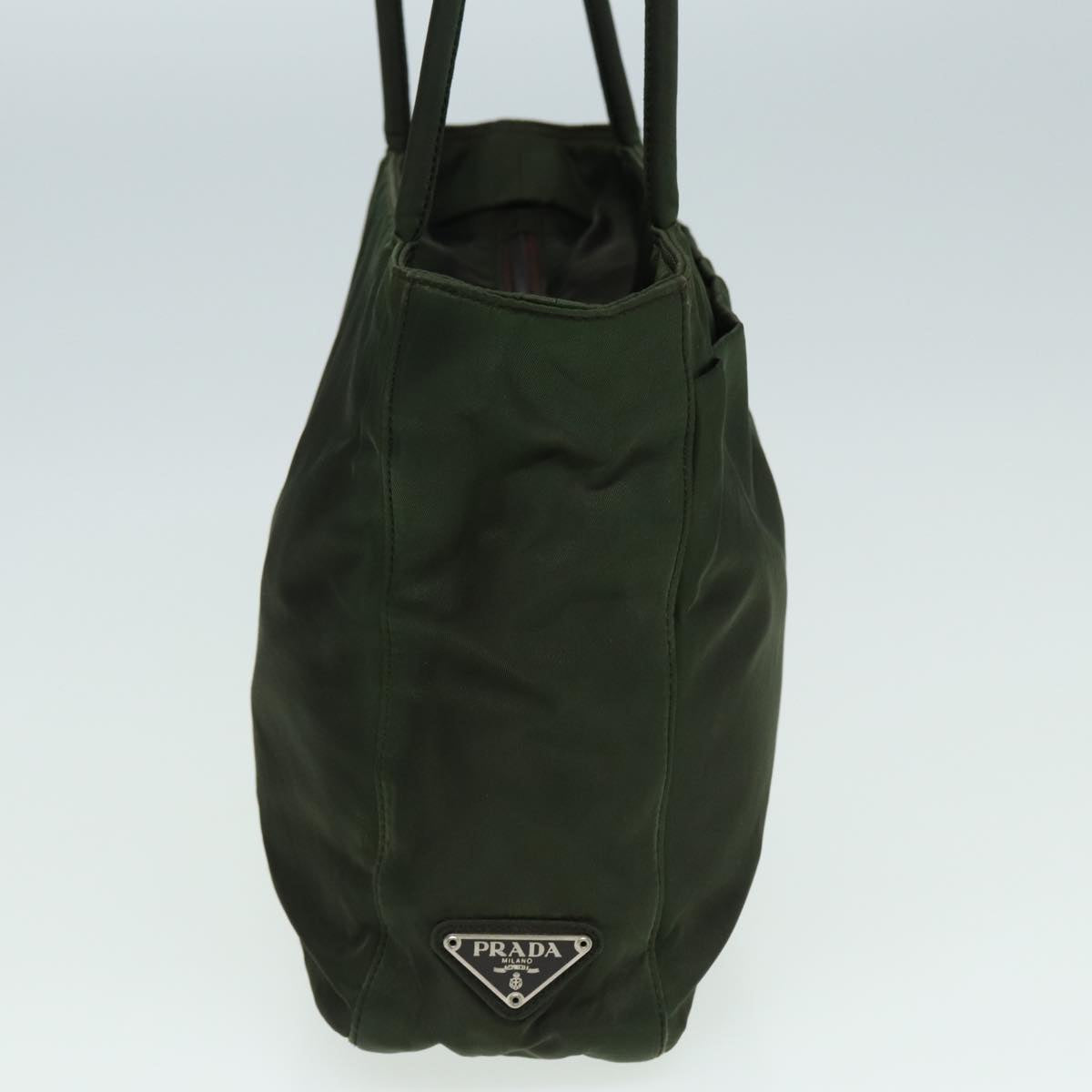 PRADA Tote Bag Nylon Khaki Auth