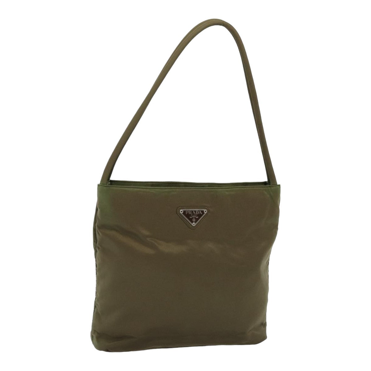 PRADA Hand Bag Nylon Khaki Auth