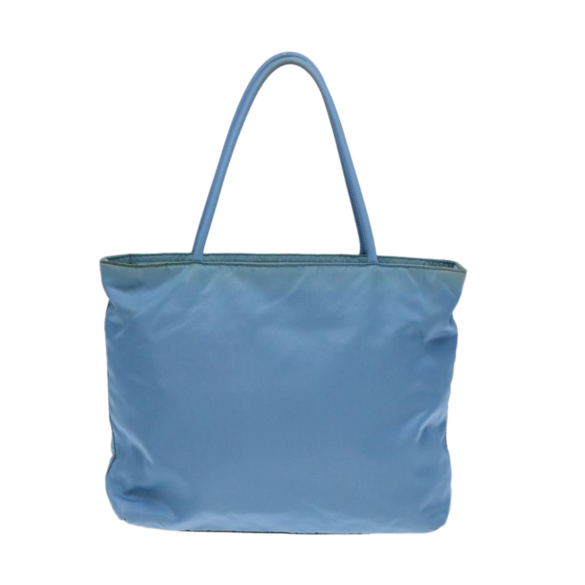 PRADA Hand Bag Nylon Blue Silver Auth