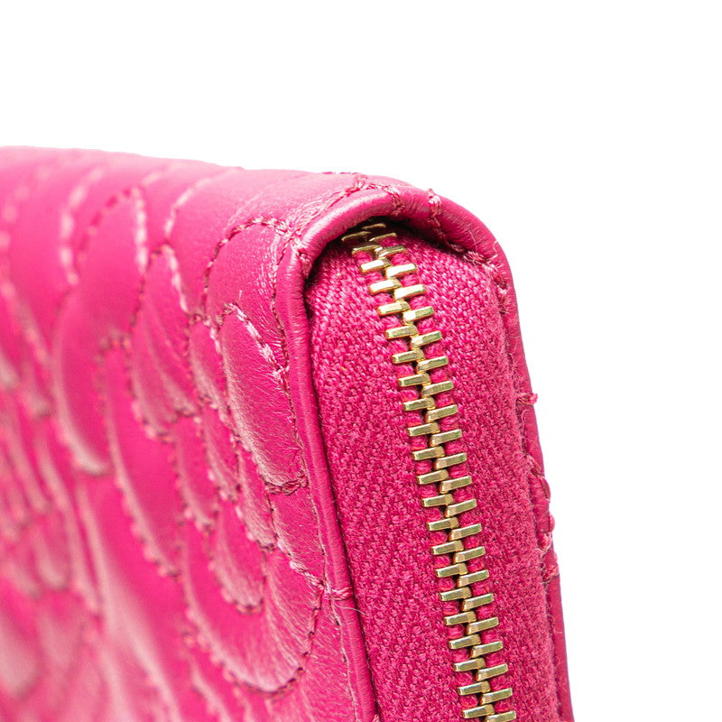 Chanel Camellia Lambskin Coin Case Handbag