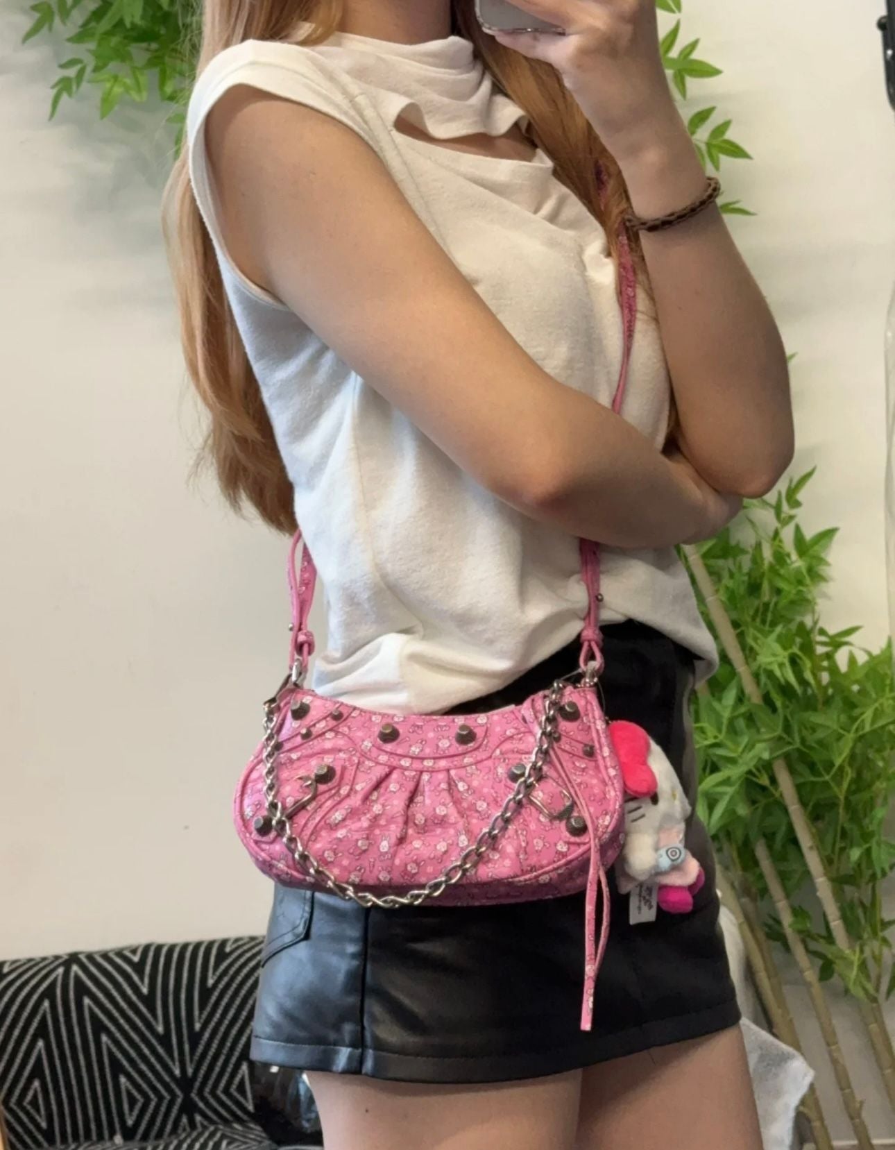 Balenciaga Le Cagole mini bag pink 20*12cm 106866
