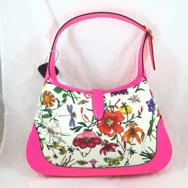 Gucci Jackie Leather Canvas Shoulder Bag Style 29