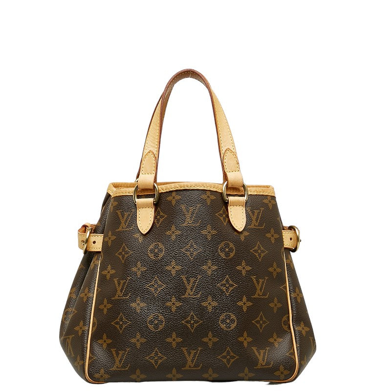 Louis Vuitton Monogram Batignol Handbag Brown PVC Leather Louis Vuitton