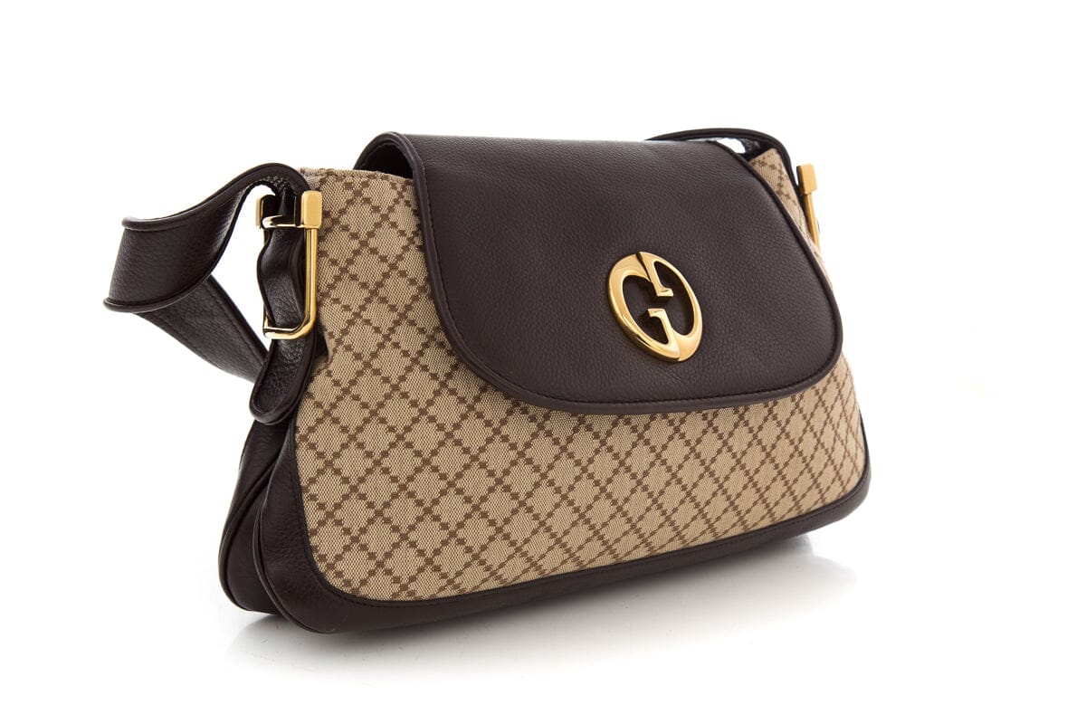 Gucci Brown Canvas Handbag