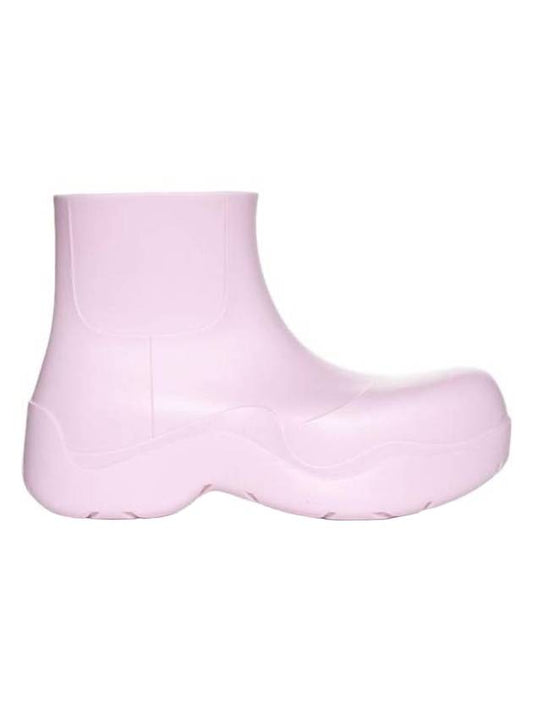 Luxury Bottega Veneta Puddle Rubber Ankle Rain Boots Pink