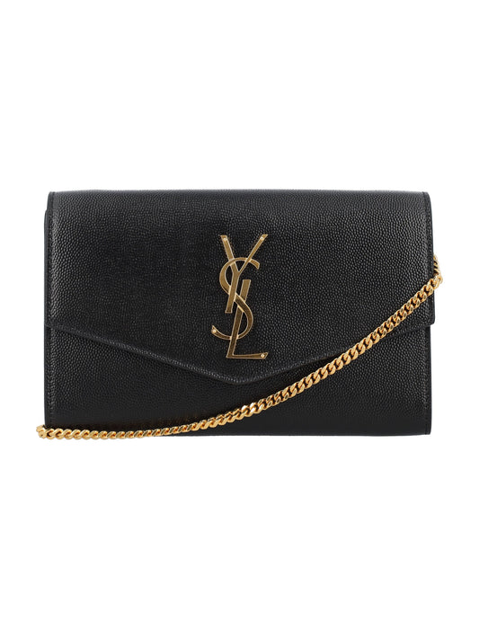 Luxury Saint Laurent Trending 2026 Women's Ysl Flap Chain(338Y) in Black | 24A6077881GF0J Color 1000