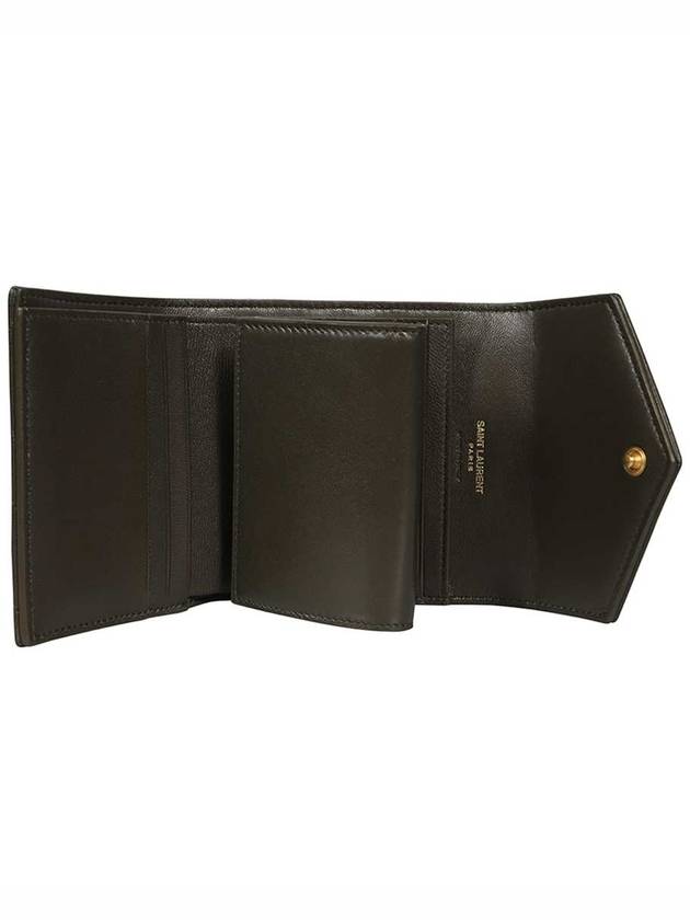 Luxury Saint Laurent Trending 2026 Monogram Multi-Fold Half Wallet Green