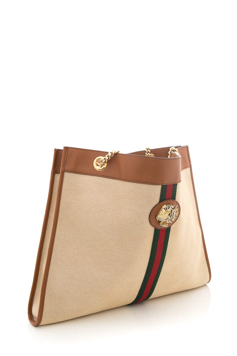 Gucci Tan Canvas Tote