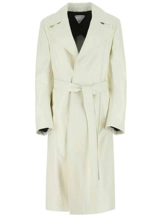 Luxury Bottega Veneta Lamb Leather Single Coat Ivory