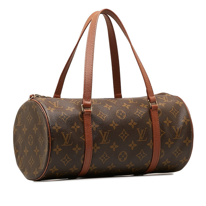 Louis Vuitton Monogram Papillon 30 (Old) Handbag Brown PVC Leather Louis Vuitton