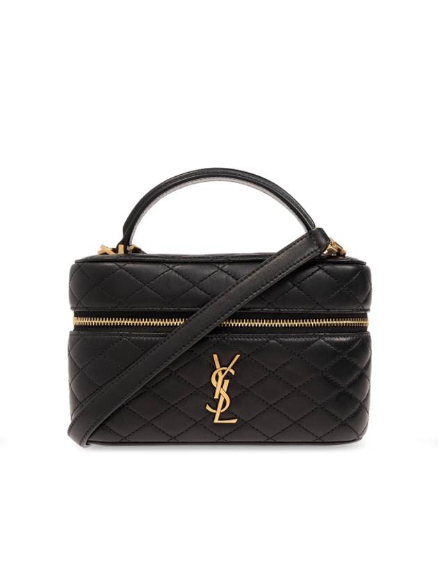 Luxury Saint Laurent Trending 2025 Gabi Mini Vanity Lambskin Tote Bag Black