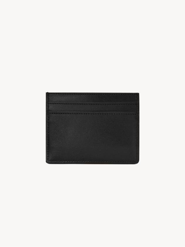 Luxury Saint Laurent Trending 2026 Tiny Monogram Shiny Leather Card Case Black