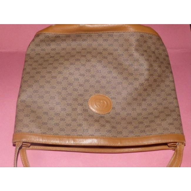 Gucci Leather Canvas Shoulder Bag