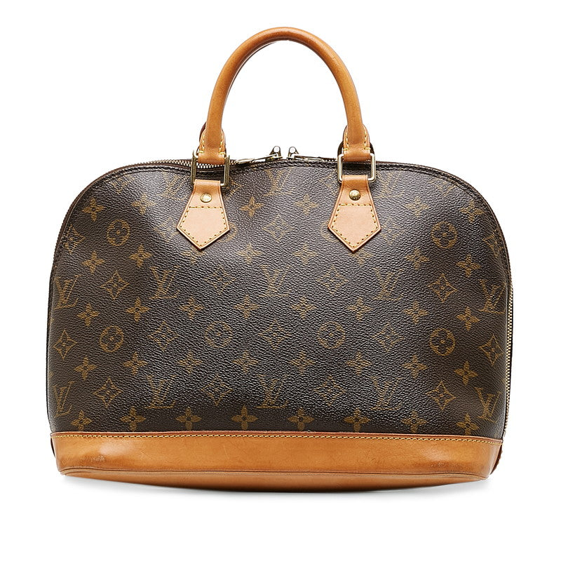 Louis Vuitton Monogram Alma Handbag Brown PVC Leather Louis Vuitton