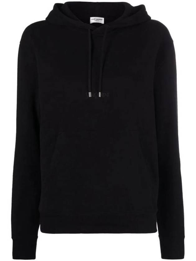 Luxury Saint Laurent Trending 2026 Logo Hoodie Black