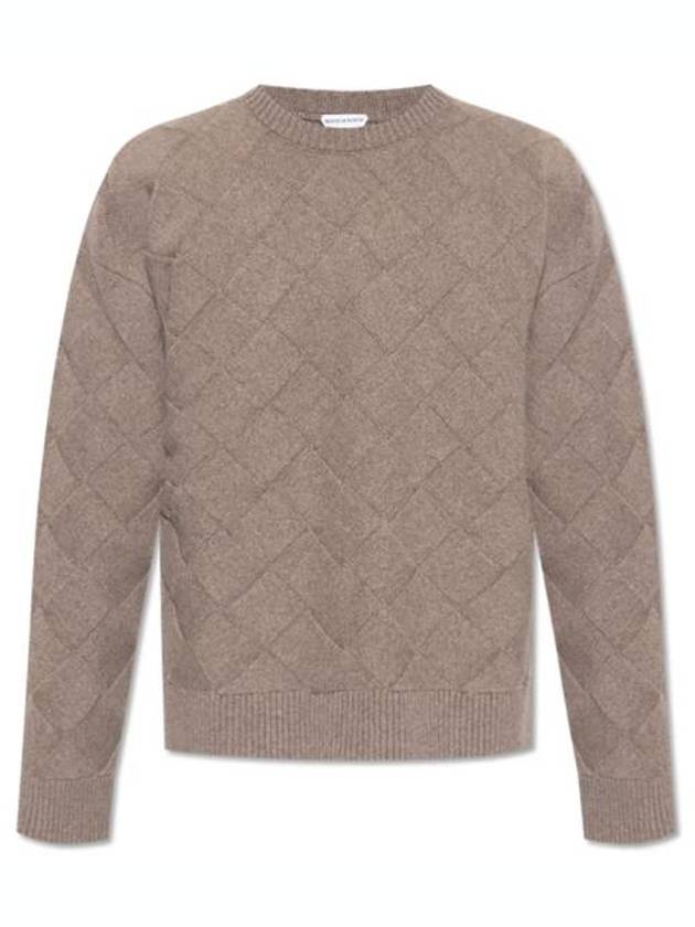 Luxury Bottega Veneta Intrecciato Wool Knit Top Riverbed
