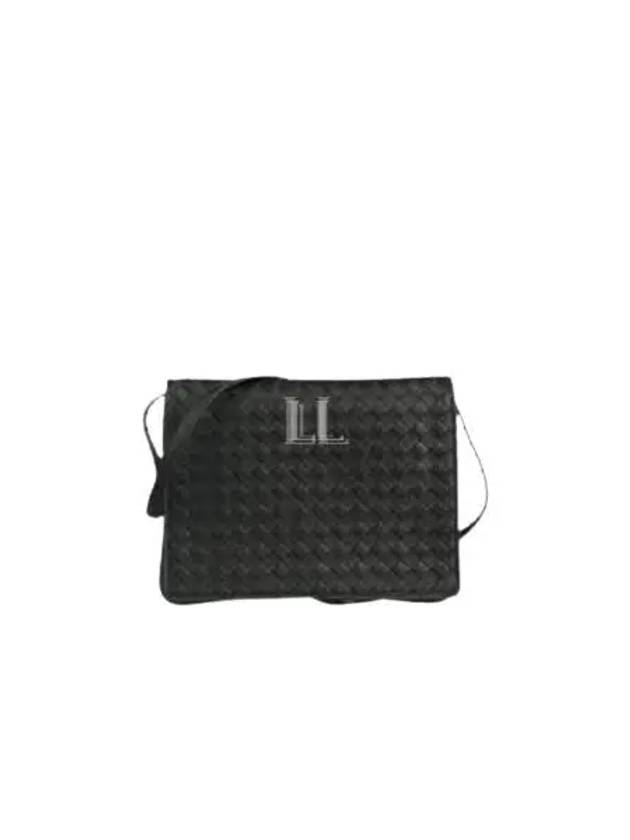 Luxury Bottega Veneta Intrecciato Cross Bag Black