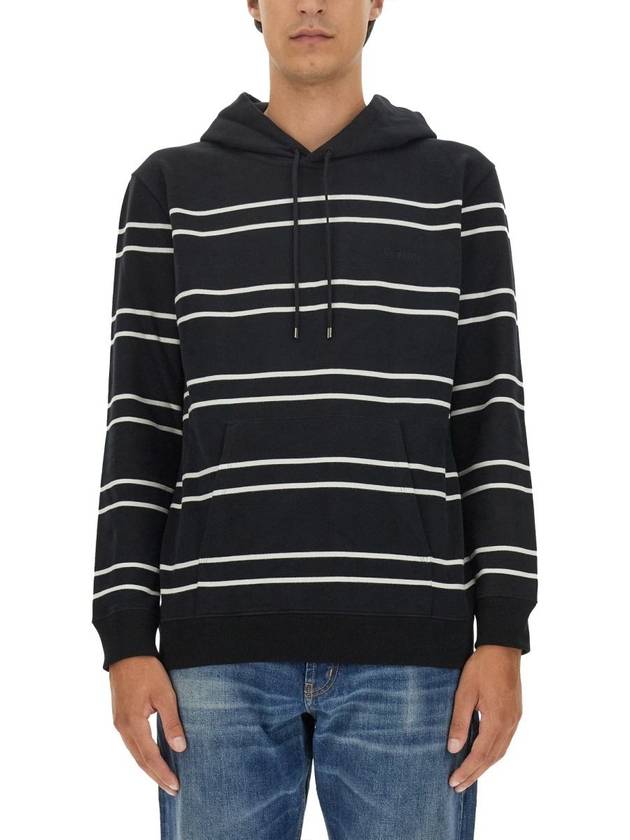 Luxury Saint Laurent Trending 2026 Stripe Hoodie Black