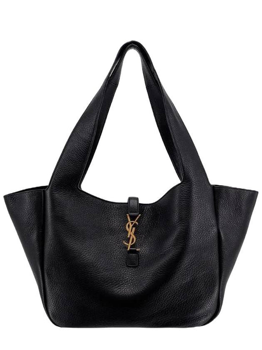 Luxury Saint Laurent Trending 2026 Bea Grained Leather Tote Bag Black