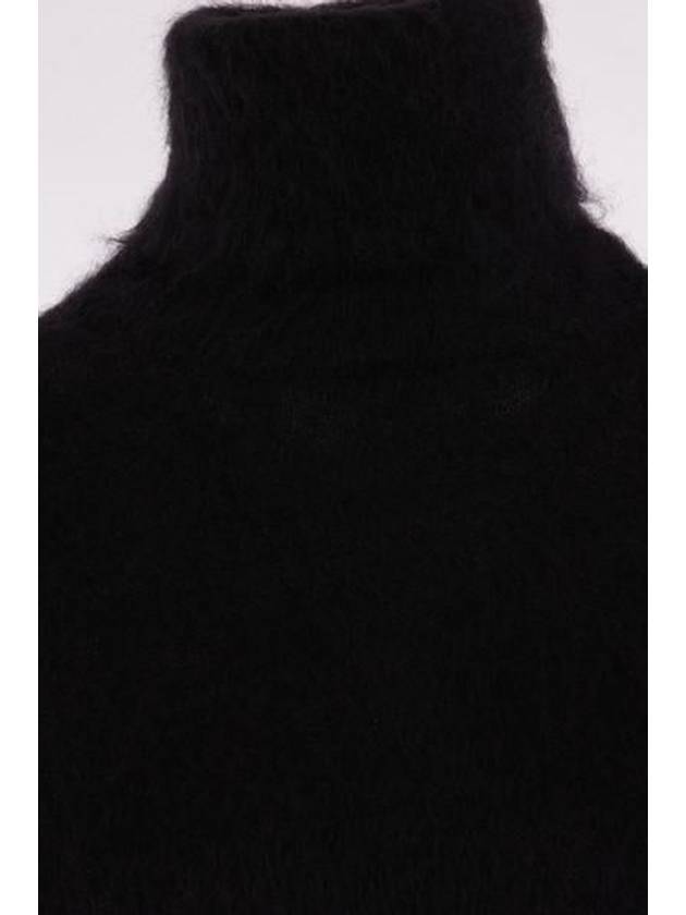 Luxury Saint Laurent Trending 2026 Women's Mohair Blend Turtleneck Black