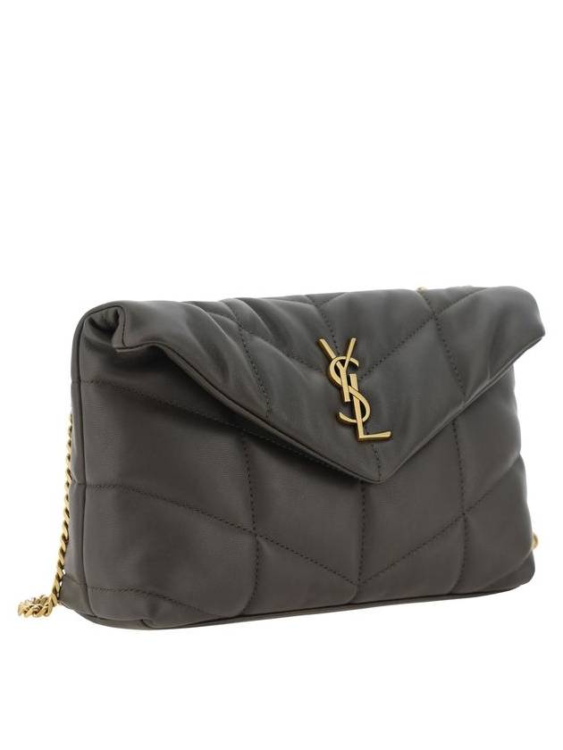 Luxury Saint Laurent Trending 2025 Toy Puffer Quilting Lambskin Shoulder Bag Light Musk