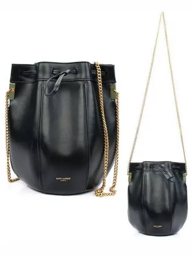 Luxury Saint Laurent Trending 2025 Talitha Small Bucket Bag Black