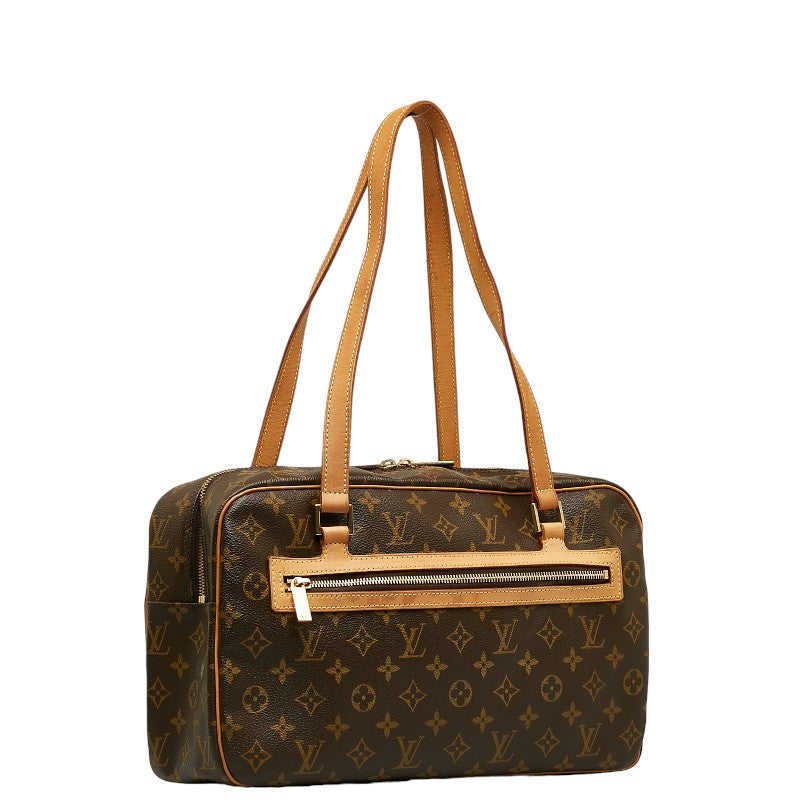 Louis Vuitton Monogram City GM Handbag Brown PVC Leather Louis Vuitton