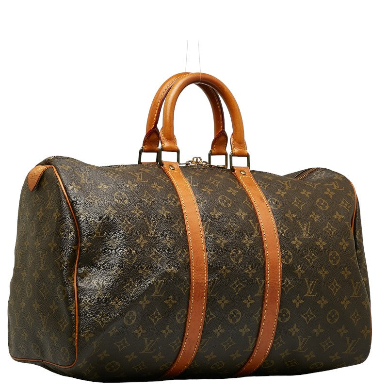 Louis Vuitton Monogram K-Polar 45 Boston Bag Brown PVC Leather Louis Vuitton