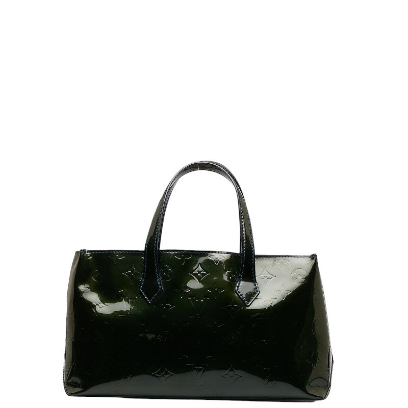 Louis Vuitton Wilshere PM Handbag Monogram Vernis Blue Green Patent Ladies