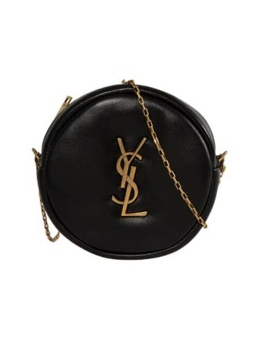 Luxury Saint Laurent Trending 2025 Round Pillow Cross Bag Black