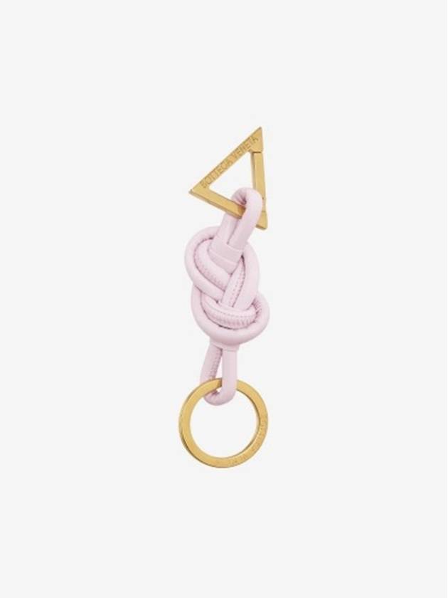 Luxury Bottega Veneta Triangle Nappa Key Holder White