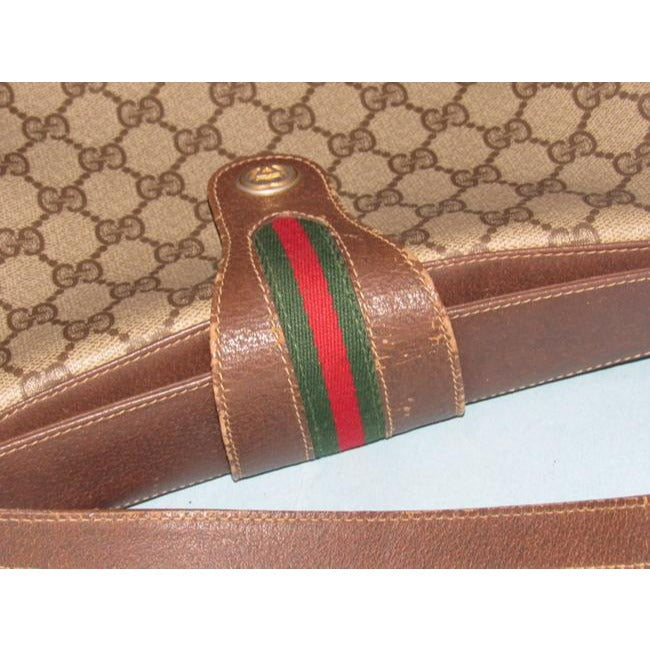 Gucci Leather Canvas Shoulder Bag