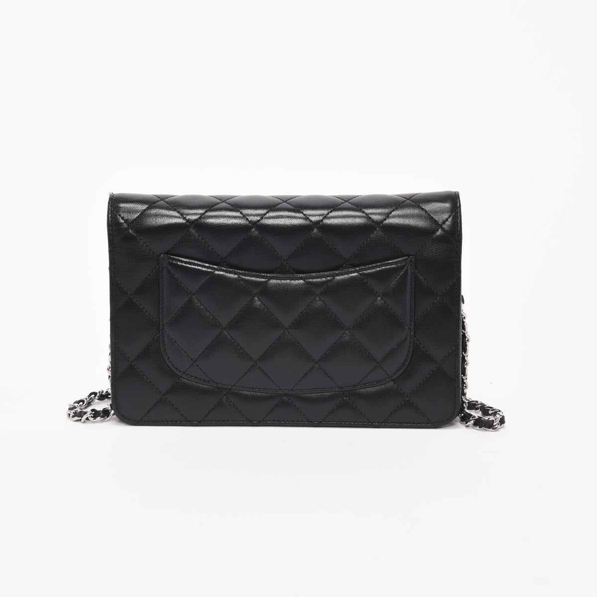 Chanel Black Quilted Lambskin Classic Wallet on Chain Crossbody