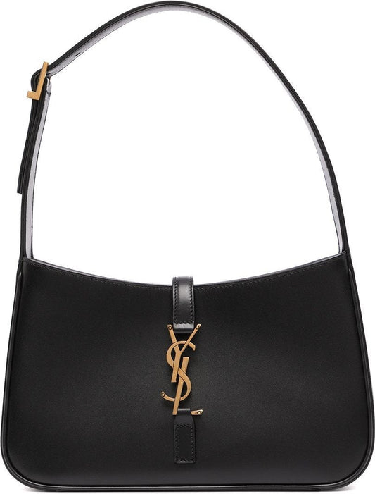 Luxury Saint Laurent Trending 2025 Women's Hobo Le 5 A 7 Shoulder Bag in Nero | 6572282R20W1000