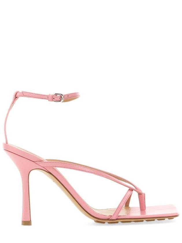 Luxury Bottega Veneta Stretch Leather Sandal Heels Pink