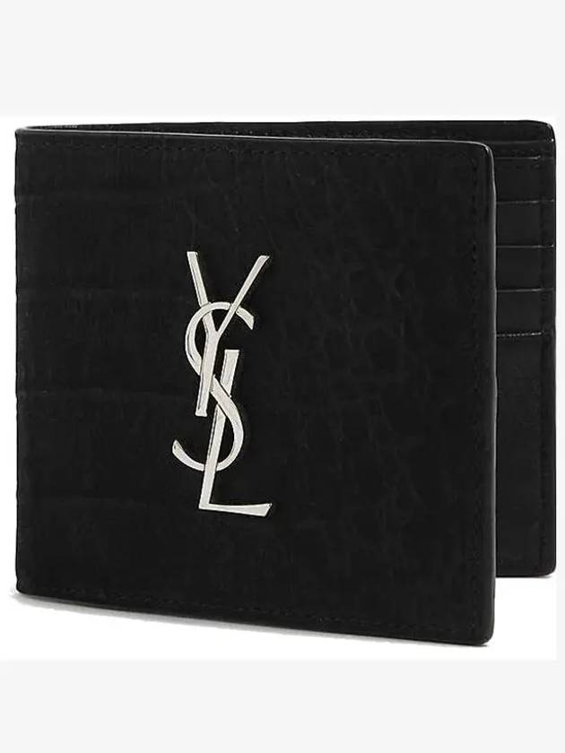Luxury Saint Laurent Trending 2026 Monogram East West Half Wallet Black