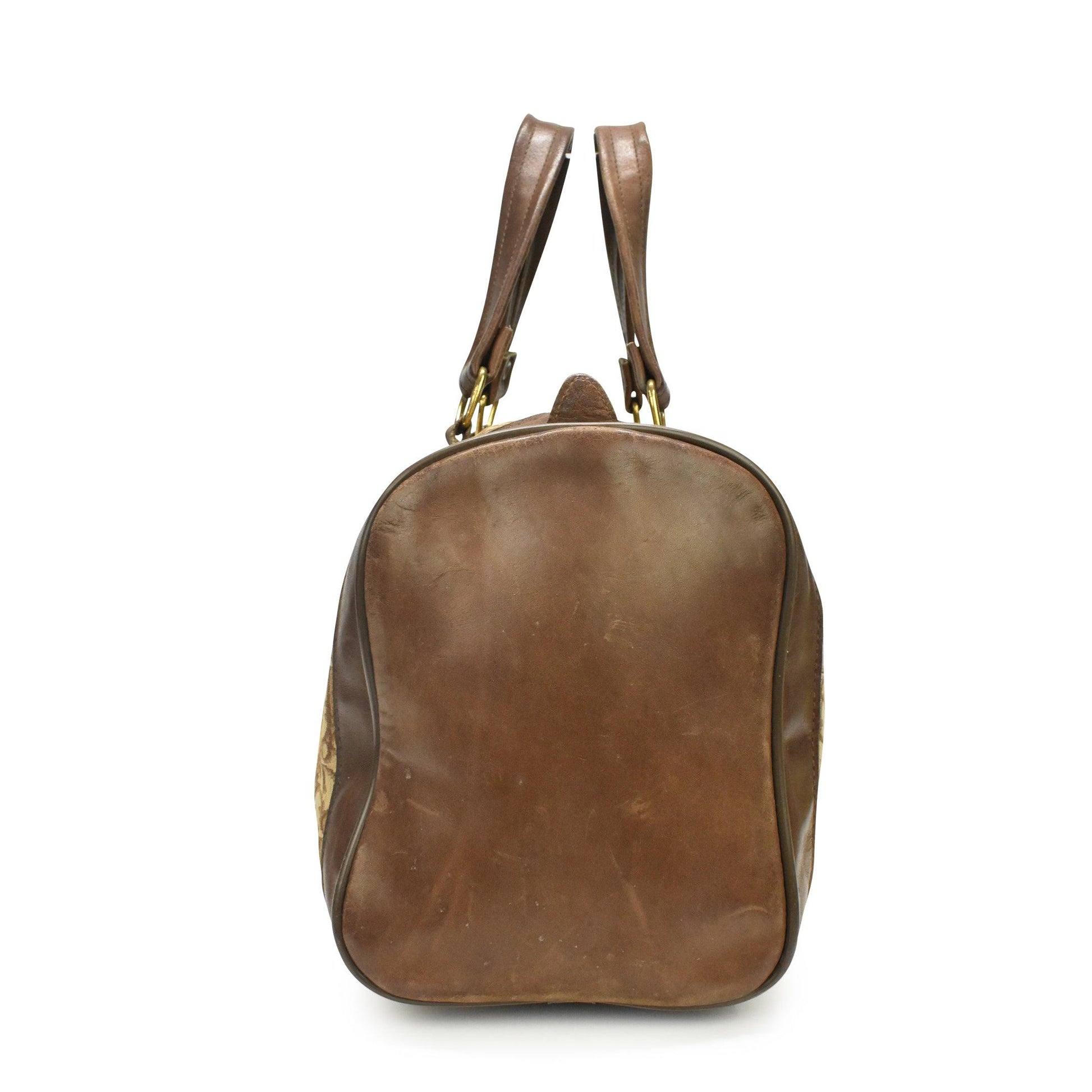 Dior Monogram Leather Canvas Handbag