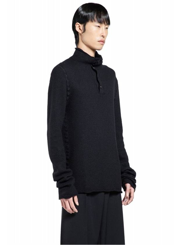 Luxury Bottega Veneta High Neck Wool Knit Top Black