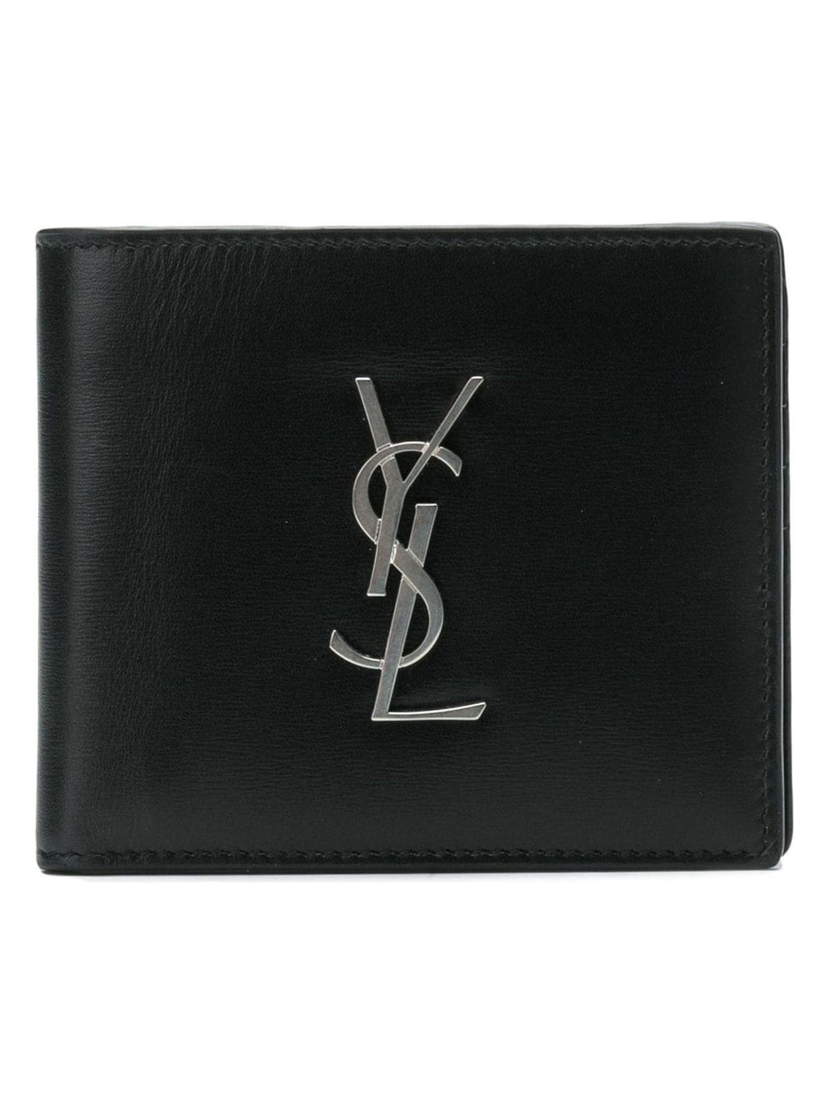 Luxury Saint Laurent Trending 2026 Men's Leather Bi-Fold Wallet in Black | 4532760SX0E