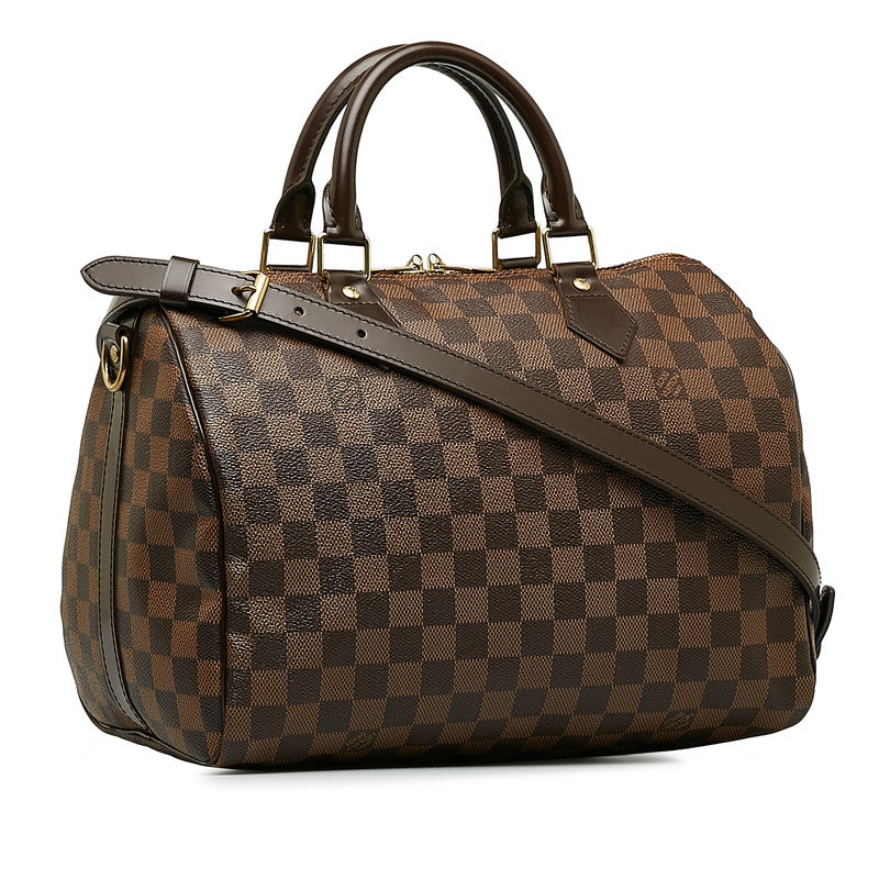Louis Vuitton Speed Bandriel 30 Handbag Shoulder Bag 2WAY Brown PVC Leather Ladies Louis Vuitton