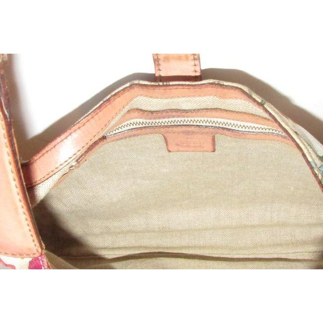 Gucci Leather Canvas Shoulder Bag
