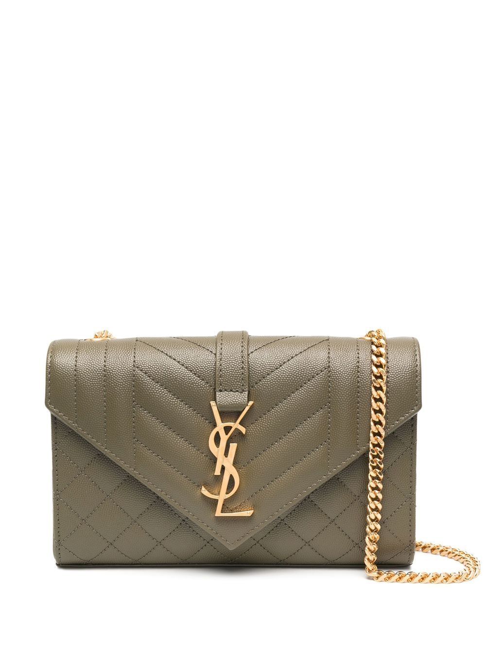 Luxury Saint Laurent Trending 2026 Women's Ysl Bo Mng Envel S Grain D.pou in V.kaky/V.kaky/V.kaky | 600195BOW913344