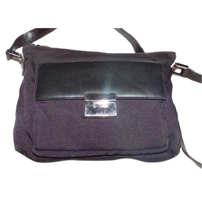 Gucci Lou Nylon Leather Shoulder Bag