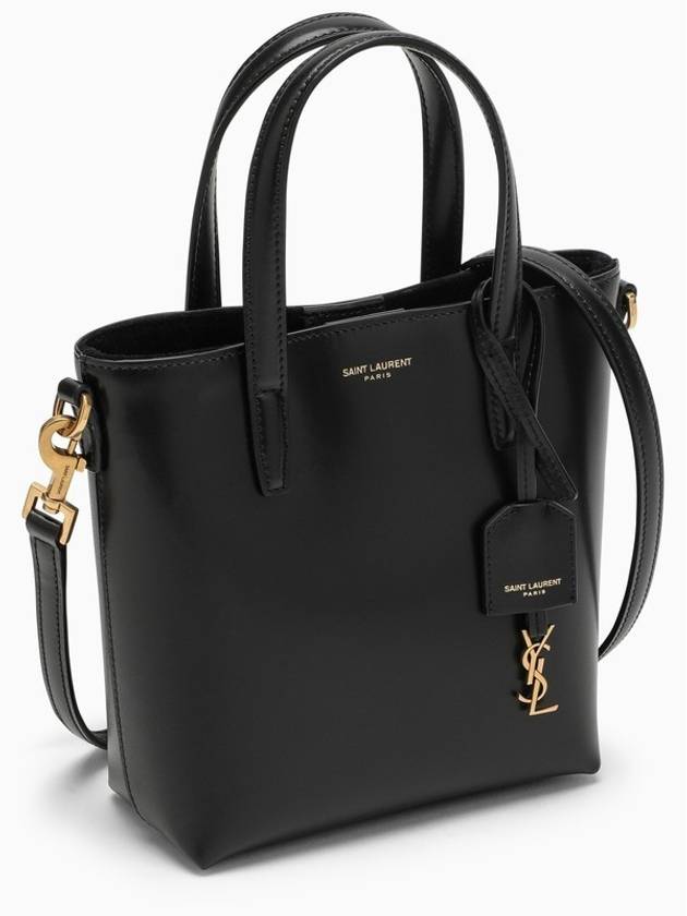 Luxury Saint Laurent Trending 2025 Toy Small Leather Shopping Box Tote Bag Black