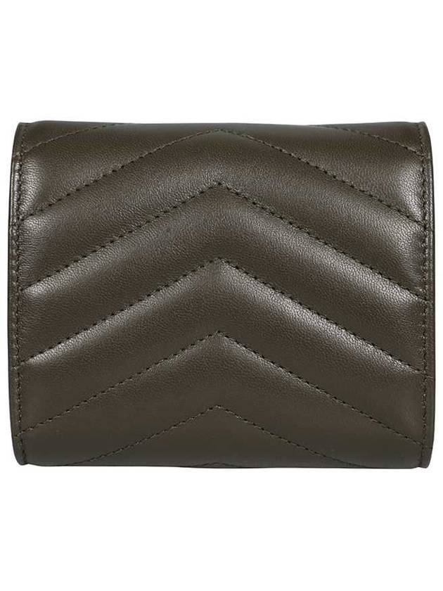 Luxury Saint Laurent Trending 2026 Monogram Multi-Fold Half Wallet Green