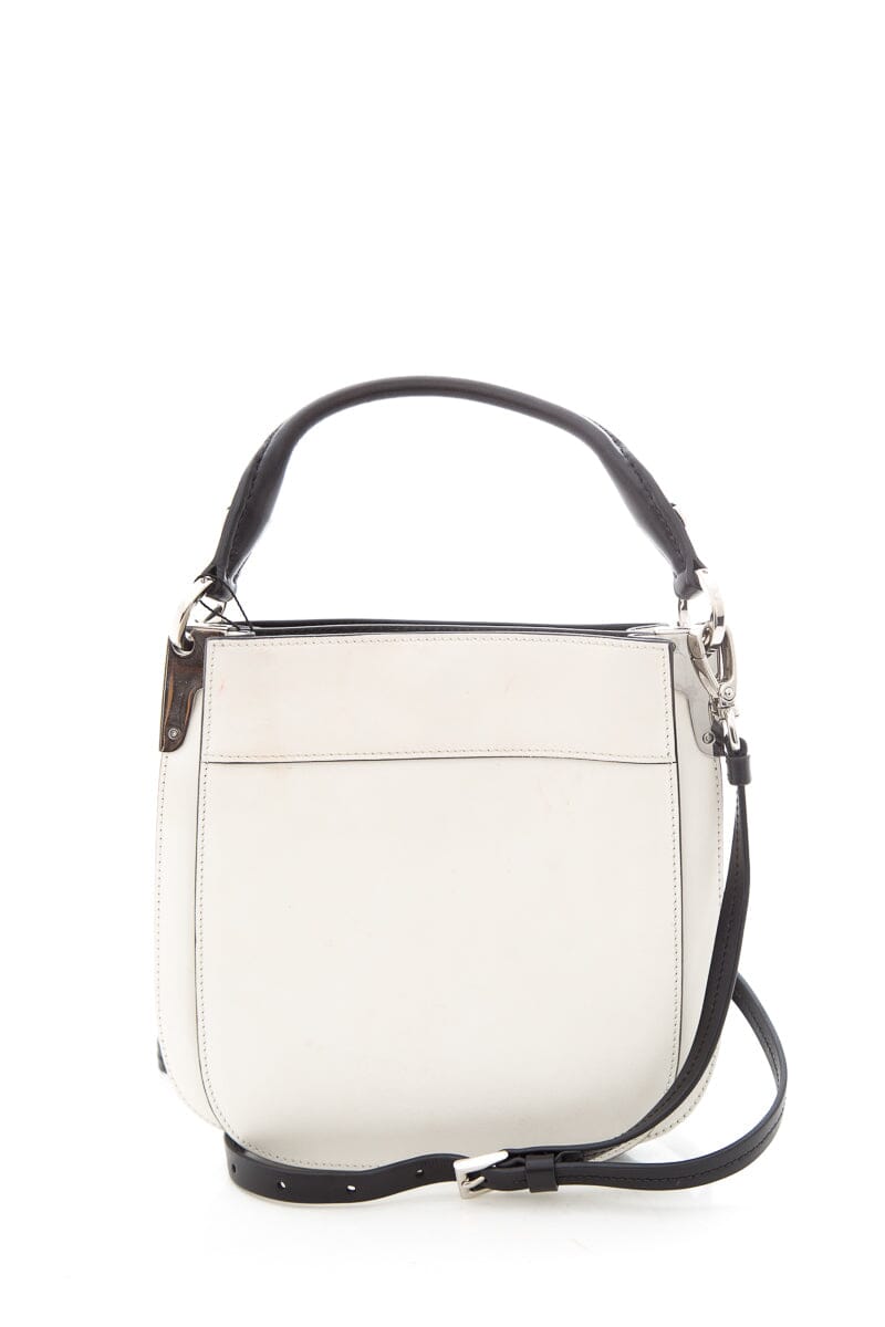 Prada City Calfskin Black & White Margit Cross-Body Luxury Handbag