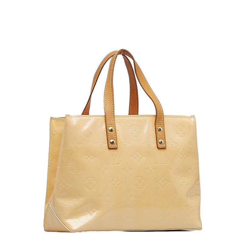 Louis Vuitton Verney Reed PM Handbag Nozzle Beige Patent Leather Louis Vuitton