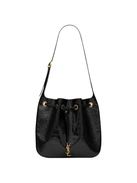 Luxury Saint Laurent Trending 2025 Paris VII Medium Embossed Shoulder Bag Black